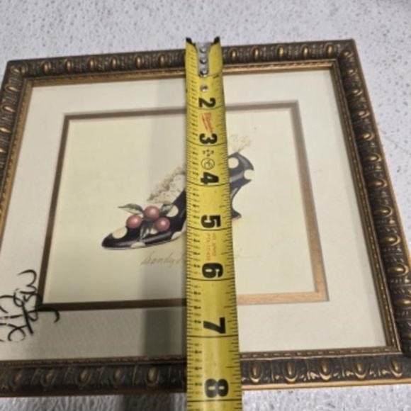 Art Print of Painting Victorian Shoe by Sandy Clough Matted Framed 7.75 x 8.75 - Picture 7 of 8